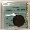 Image 1 : 1886 Canada 1 Cent Obverse #1 CCCS EF 40
