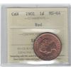 Image 1 : 1901 Canada 1 Cent Red ICCS MS 64