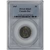 Image 1 : 1947 Canada 5 Cent Dot PCGS MS 65