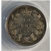 Image 2 : 1858 Canada 10 Cent Reeded Edge ICCS and PCGS SP 63