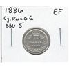 Image 1 : 1886 Canada 10 Cent Large Knob 6 Obverse 5 EF