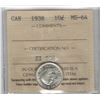 Image 1 : 1938 Canada 10 Cent ICCS MS 64