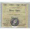Image 1 : 1965 Canada 10 Cent Heavy Cameo ICCS PL 67