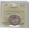 Image 1 : 1937 Canada 25 Cent ICCS MS 65