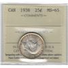 Image 1 : 1938 Canada 25 Cent ICCS MS 65