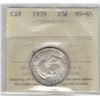 Image 1 : 1939 Canada 25 Cent ICCS MS 65