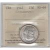 Image 1 : 1941 Canada 25 Cent ICCS MS 64