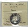 Image 1 : 1963 Canada 25 Cent Cameo ICCS MS 65