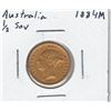 Image 1 : 1884-M Australia 1/2 Sovereign Gold Coin