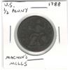 Image 1 : 1788 USA 1/2 Penny Machins Mills