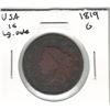 Image 1 : 1819 USA 1 Cent Large Date G 4