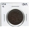 Image 1 : 1849 USA 1 Cent