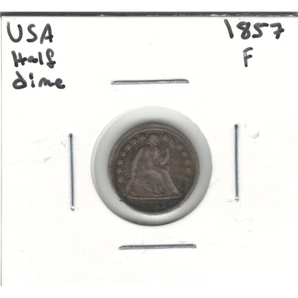 1857 USA Half Dime F 12