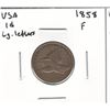Image 1 : 1858 USA 1 cent Large Letters F 12