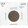 Image 1 : 1858 USA 1 cent Large Letters