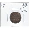 Image 1 : 1858 USA 1 cent Large Letters VF