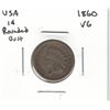 Image 1 : 1860 USA 1 Cent Rounded Bust VG