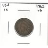 Image 1 : 1862 USA 1 Cent VG