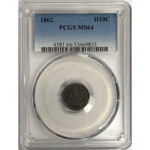 1862 USA 5 Cent PCGS MS 64