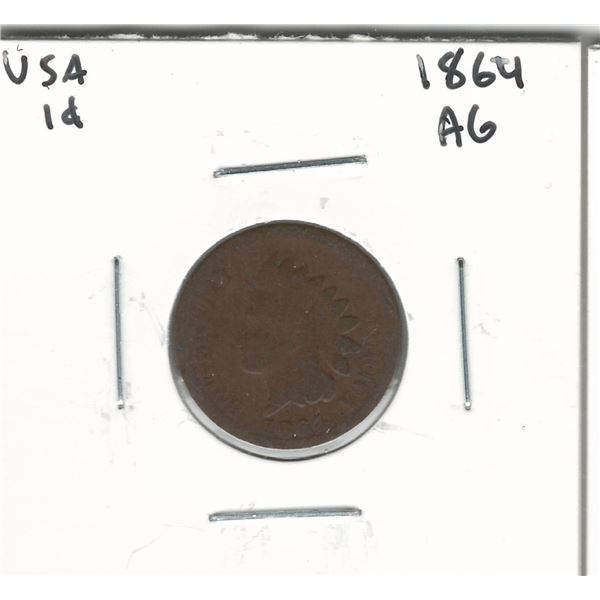 1864 USA 1 Cent AG