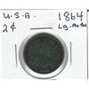 Image 1 : 1864 USA 2 Cent Large Motto