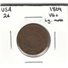 Image 1 : 1864 USA 2 Cent Large Motto VG+
