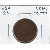 Image 1 : 1864 USA 2 Cent Large Motto