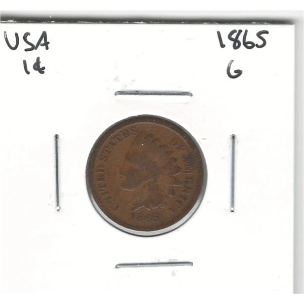 1865 USA 1 Cent G 4
