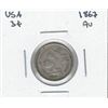 Image 1 : 1867 USA 3 Cent AU