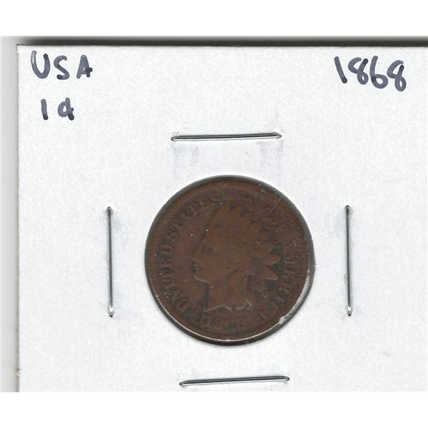 1868 USA 1 Cent
