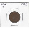 Image 1 : 1875 USA 1 cent