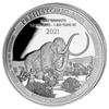 Image 1 : 2021 democratic Republic of Congo 20 Francs Wolly Mammoth 1 oz