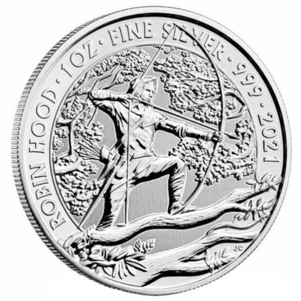 2021 Great Britain 2 Pound Robin Hood 1 oz