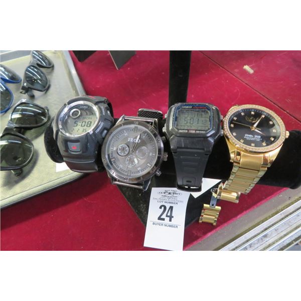 4-Casio, Glidan Hills or Izod Writswatches - 4 X $