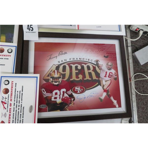 Jerry Rice & Joe Montana Autographed Photo w/