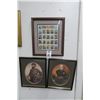 Image 1 : Civil War Framed General Prints & Stamps 9" x 11" (3)