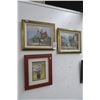 Image 1 : Framed Oil On Canvas & Prints - 12" x 10" (3)