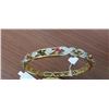 Image 1 : 14K Yellow Gold Diamond & Gemstone Bangle Bracelet 104