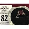 Image 1 : 10K WG Diamond & Garnet Ring 2g