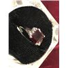 Image 2 : 10K WG Diamond & Garnet Ring 2g