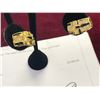 Image 1 : 18K Yellow Gold Diamond & Sapphire Earrings 24 Square