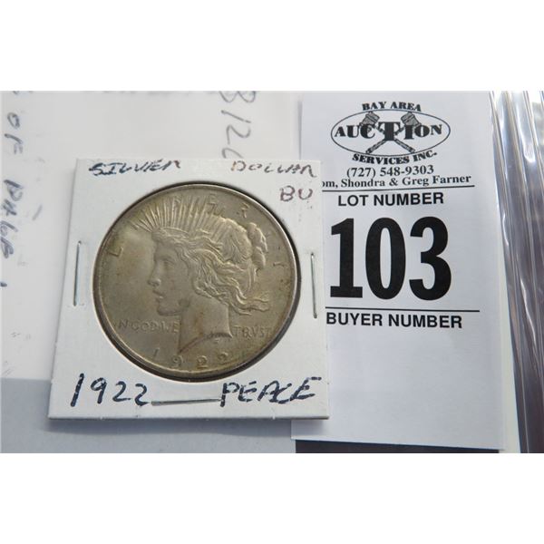 1922 Silver Peace Dollar