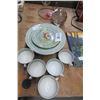 Image 1 : Lot of Copeland Parrot Motif Painted Dishes