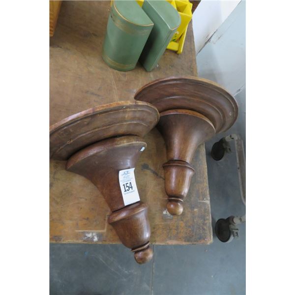 Wood Wall Sconces (2)