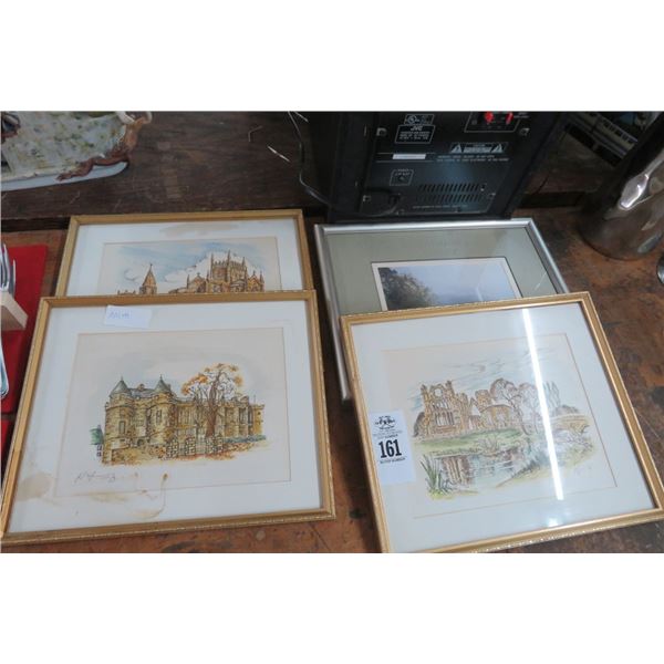 Framed Castle Prints (4)