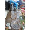 Image 1 : Lot of Crystal Decanters, Bowl, S/S Picture & Candle Holder