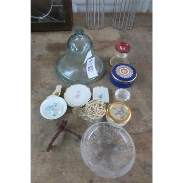 Lot of Ceramic Jars, Dishes & Glass Décor