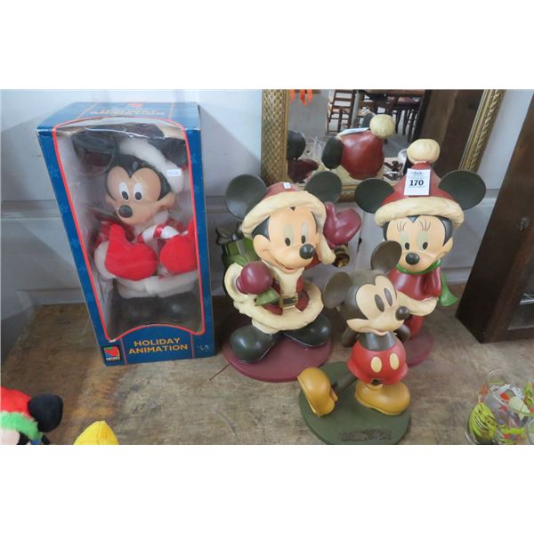 4-Mickey/Minnie Mouse Figurines - 4 X $