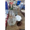 Image 1 : Lot of Glasses, Vase, Candle Sticks & Bowls
