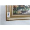 Image 3 : Framed Oil On Canvas Cottage Scene 32" x 28"